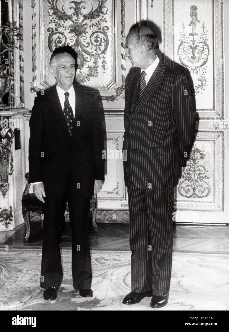 Jun 15, 1979; Paris, France; New ambassador of Iran in France, Mr. CHAMSEDDINE AMIRALAI, came to present his credencials to the Stock Photo