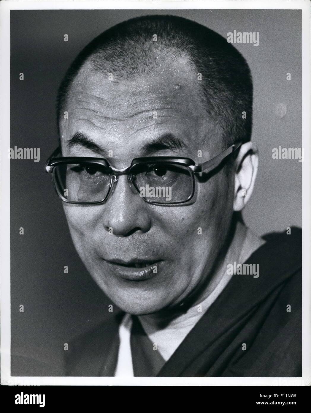 Apr. 04, 1979 - Dalai Lama at Freedom House N.Y.C Stock Photo