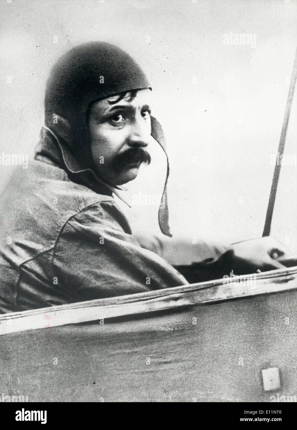Jul 18, 1979; Calais, France; On July 25th 1909, Mr. LOUIS BLERIOT made his first journey on his plane through La Manche. The Stock Photo
