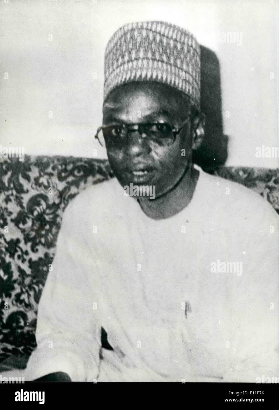 Aug. 08, 1979 New President of Nigeria. Photo shows Nigeria's new