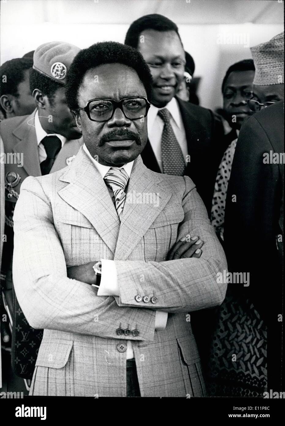Aug. 08, 1979 - Omar Bongo, President of the Republic of Gabon. Stock Photo