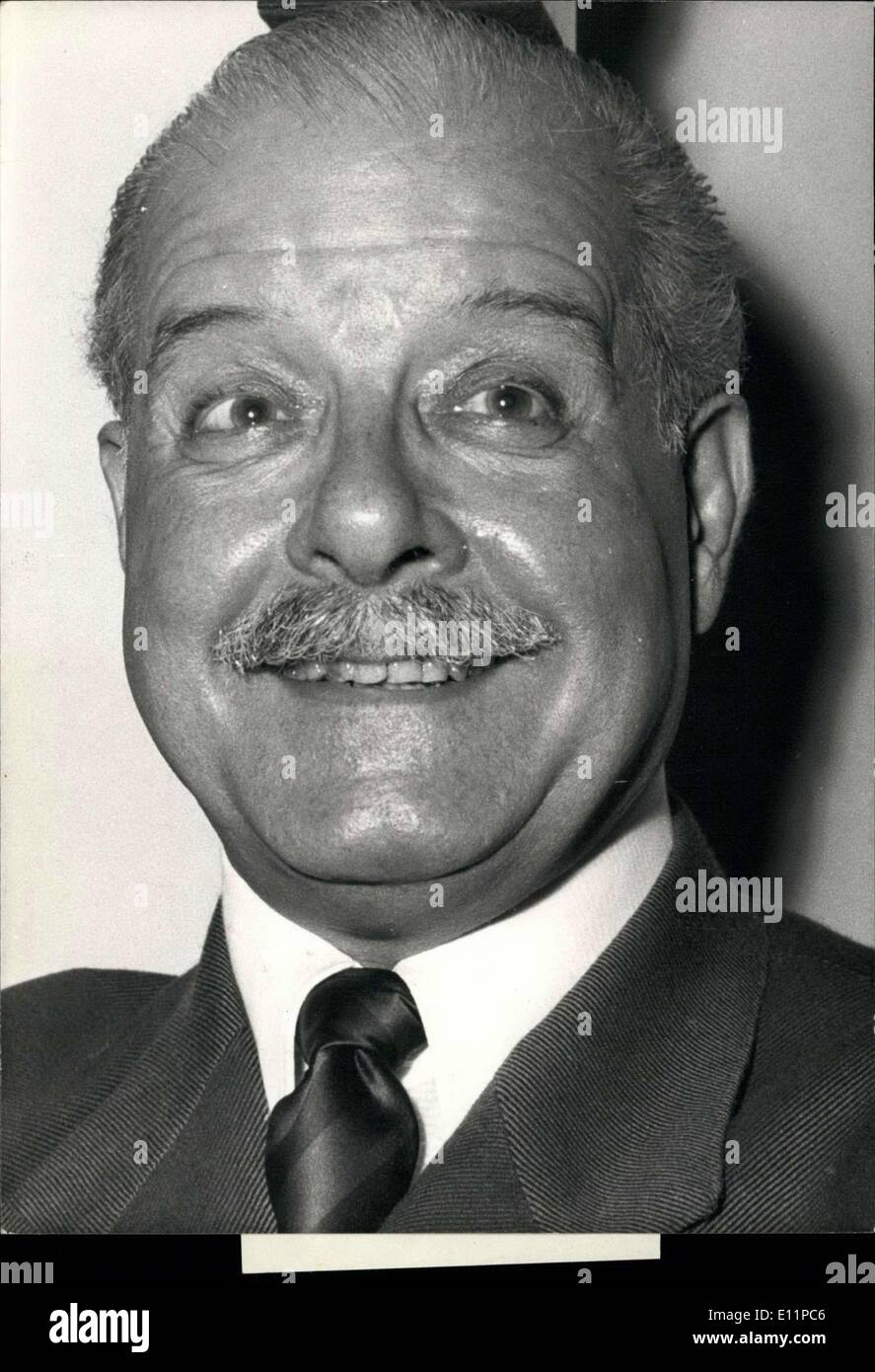 May 25, 1979 - Andre Luguet died at 87. The famous French actor, who retired on the French Riviera, filmed more than 75 movies and performed lots of plays. Stock Photo