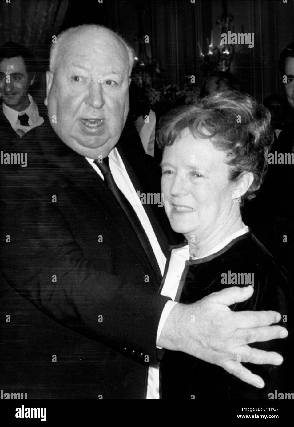 Alfred Hitchcock with wife Alma Reville Stock Photo