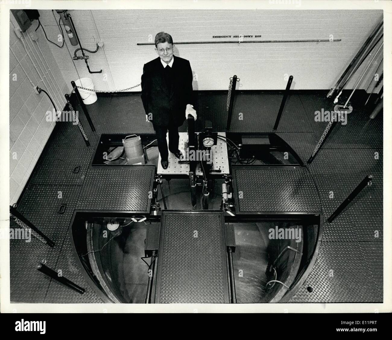 Jun. 06, 1979 - The only working Nuclear Reactor in the city of New York is located on the campus of Manhattan College, a private independent college run under the Auspices of the Brothers of the Christian School, A Roman Catholic Order of Teaching Men. The Small reactor which is used asa a teaching aid, consists of a reactor core, submerged in water, in the reactor vessel which is 8 ft. high and 10ft in diamter, It is operated by a control panel nearby. The reactor at the school since March 1969, has a thermal output or only one-tenth of watt Stock Photo