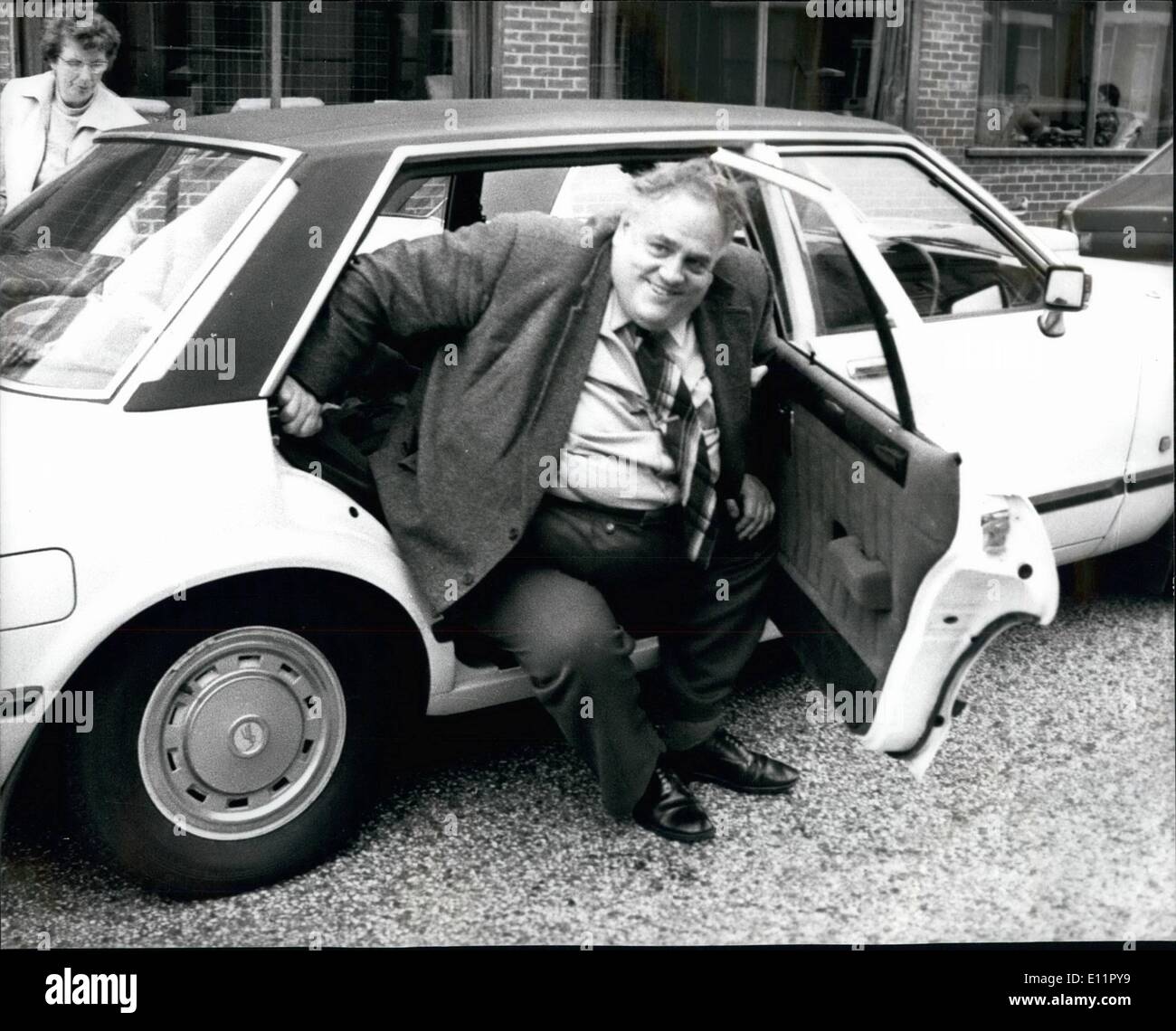 Sep. 09, 1979 - CYRIL SMITH'S MADE-TO-MEASURE CAR. CYRIL SMITH, at 20 stone, Britain's heavyweight M.P. shows off his latest gimmick, a limousine to suit his ample proportions, at the Liberal Party Conference, now taking place at Margate, Kent. It is a Ford Minister, which is basically a ''Stretched'' version of the Ford Granada. Two feet has been added to the Chassis and the rear door widened. PHOTO SHOWS: CYRIL SMITH arriving at the assembly in Margate yesterday in his special wide-door car. Stock Photo