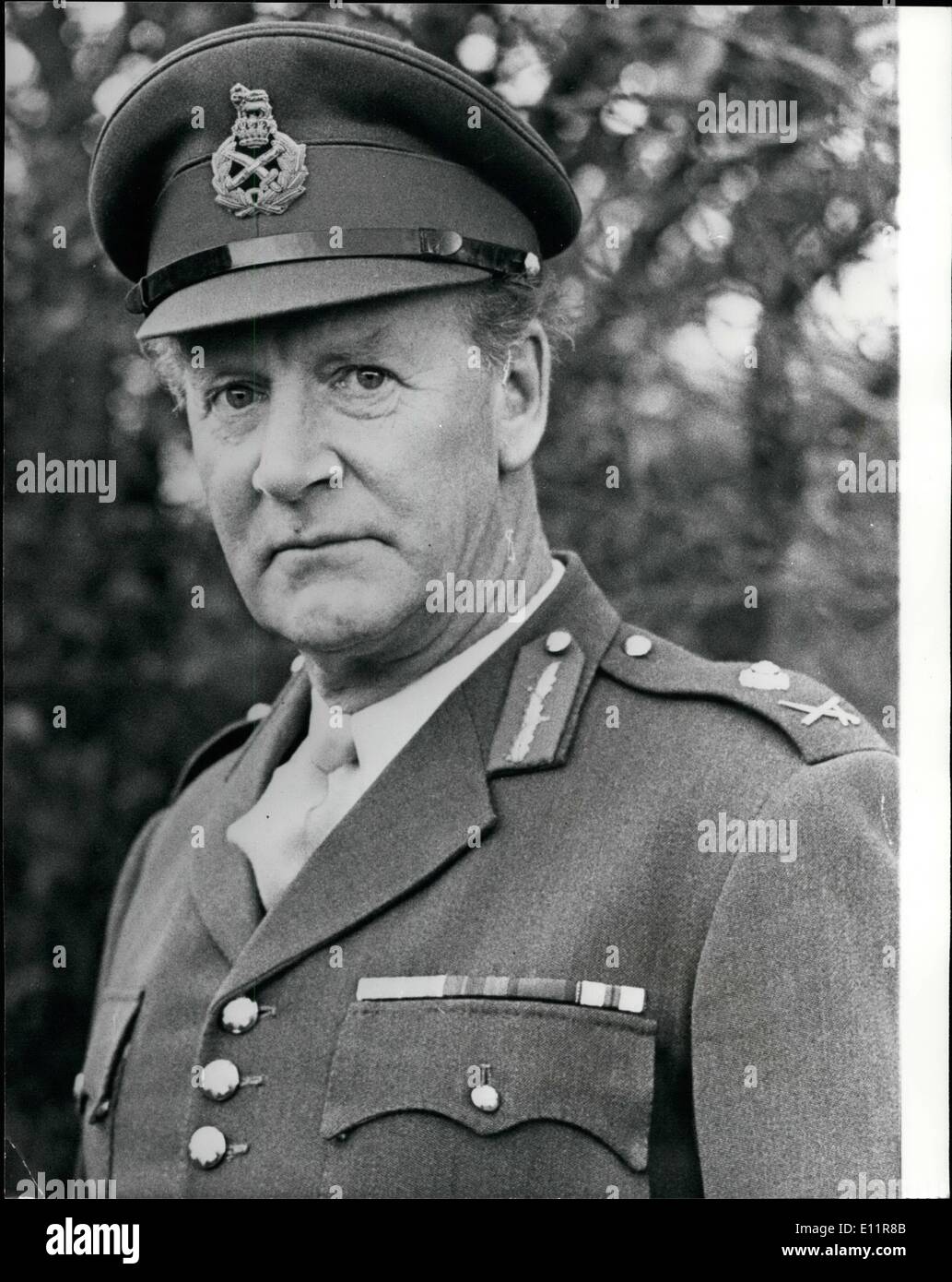 Dec. 12, 1979 - Major General John Acland to lead the Commonwealth Force in Zimbabwe-Rhodesia: Major General John Acland, General Officer Commanding the Army's South-West District, has been appointed to lead the Commonwealth Force to monitor the ceasefire in Zimbabwe-Rhodesia. Photo Shows Major-General John Acland. Stock Photo