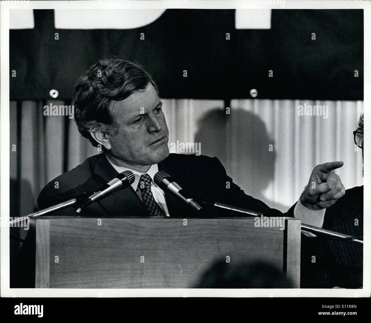 Dec. 12, 1979 - The New York Statler Hotel New York City. Senator Ted Kennedy campaigning at a breakfast fund raiser held in New York today. Stock Photo