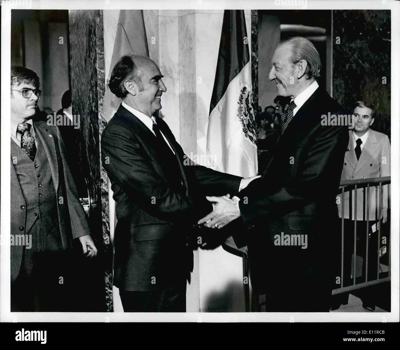 Oct 10 1979 Mexican President Jose Lopez Portillo With