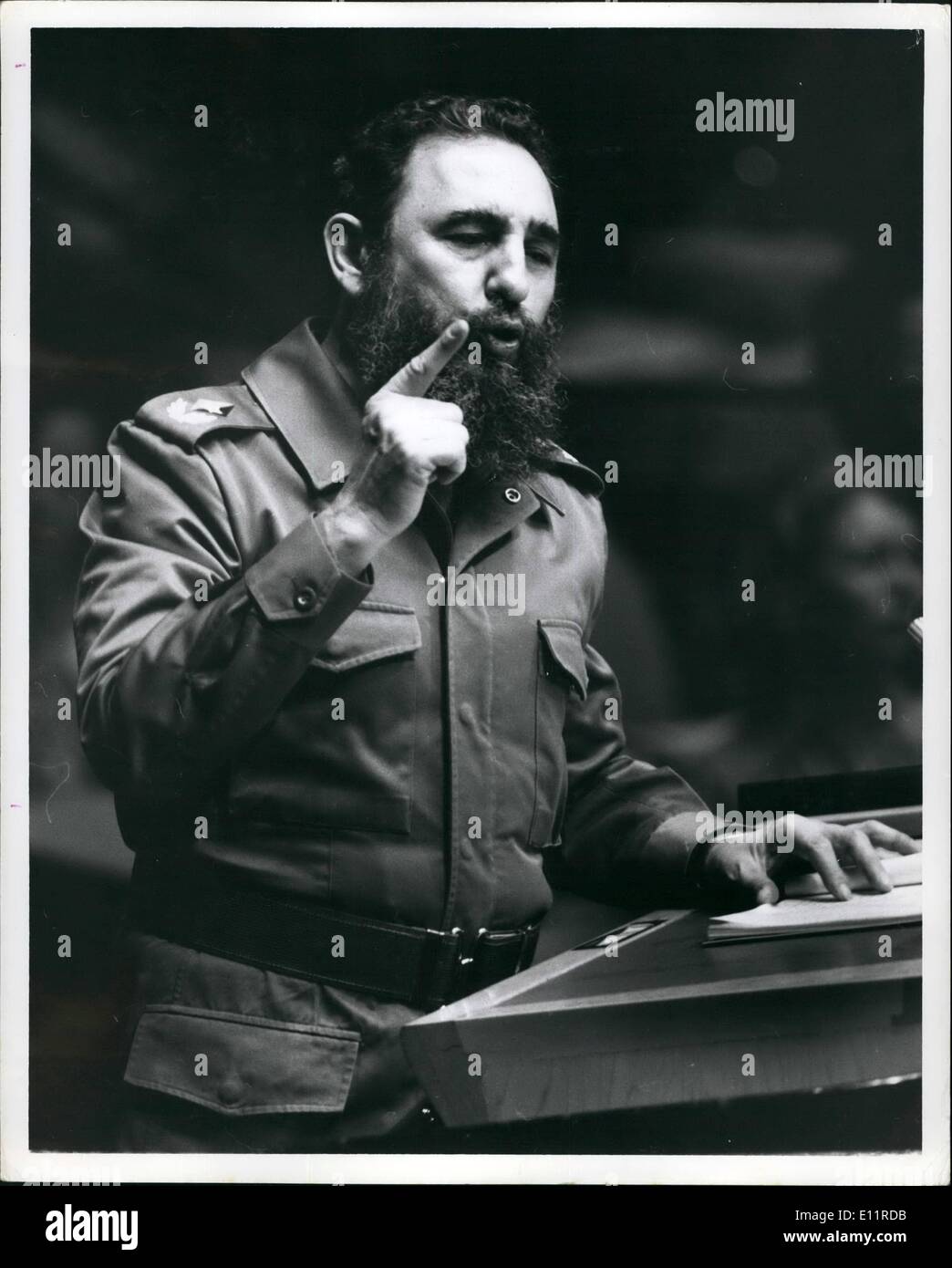 Oct. 10, 1979 Cuban Premier Fidel Castro addressed the United Nations General Assembly today