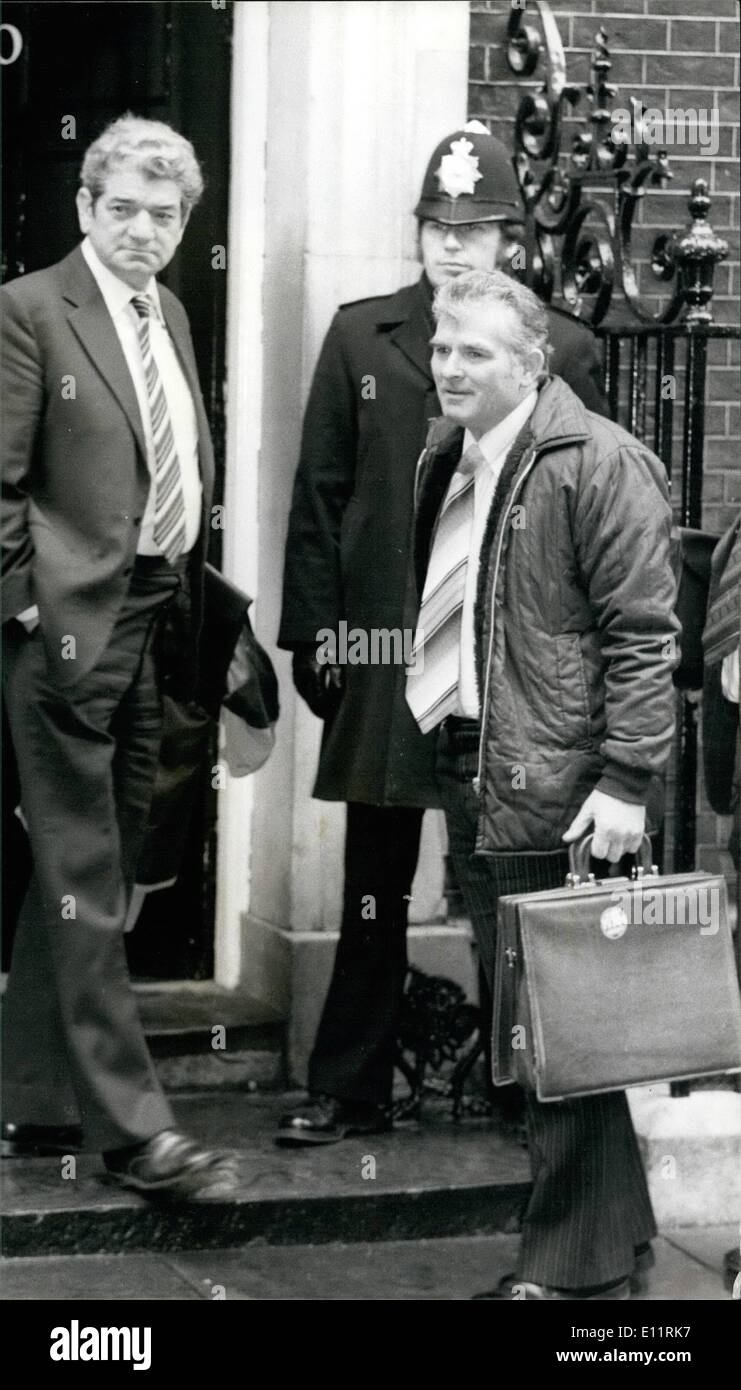 Jan. 01, 1980 - STEEL STRIKS UNION LEADERS CALL ON THE PRIME MINISTER AT DOWNING STREET PHOTO SHOWS: Steel union leaders arrive Stock Photo