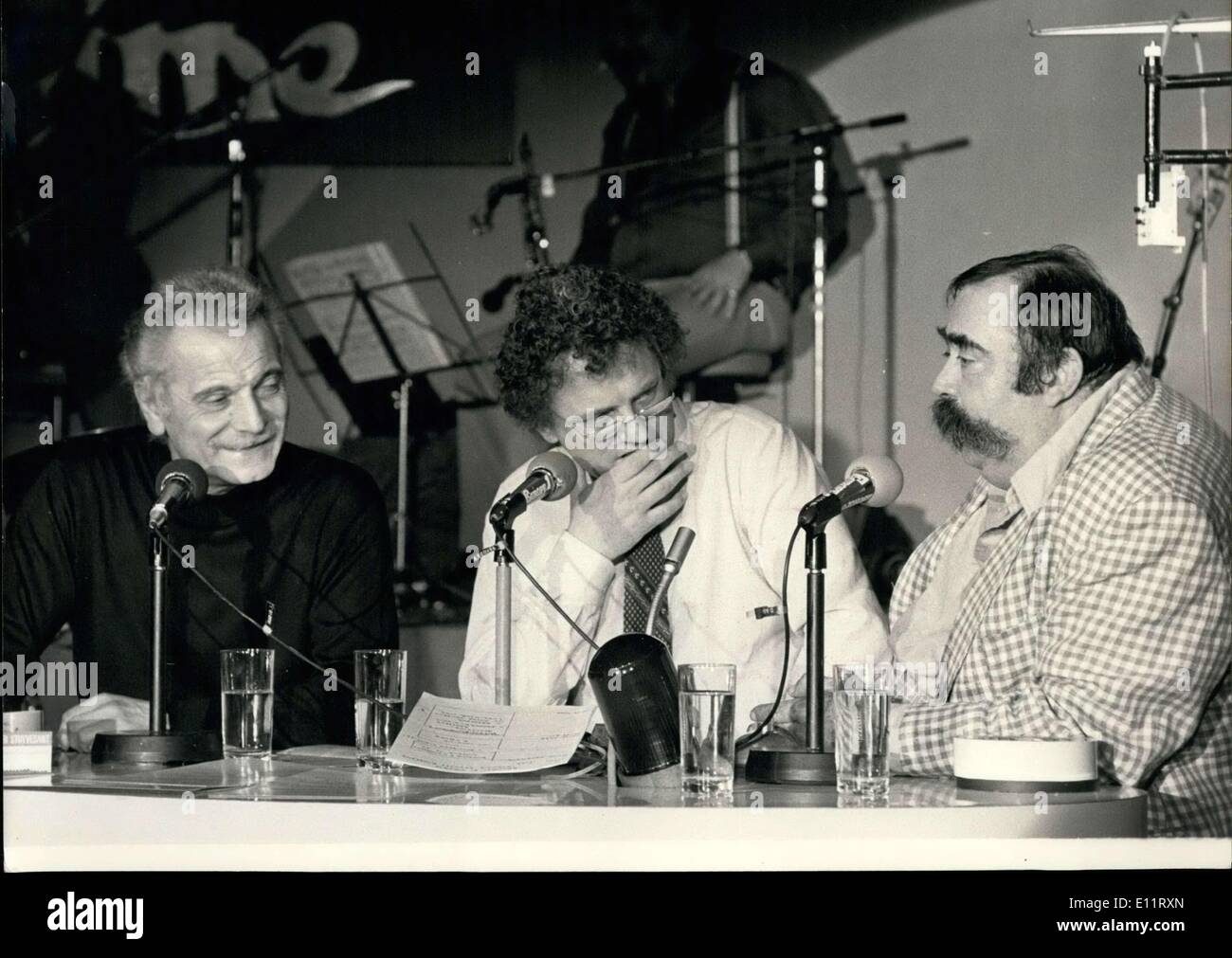Nov. 02, 1979 - Georges Brassens, Jacques Martin, and Moustache Stock Photo