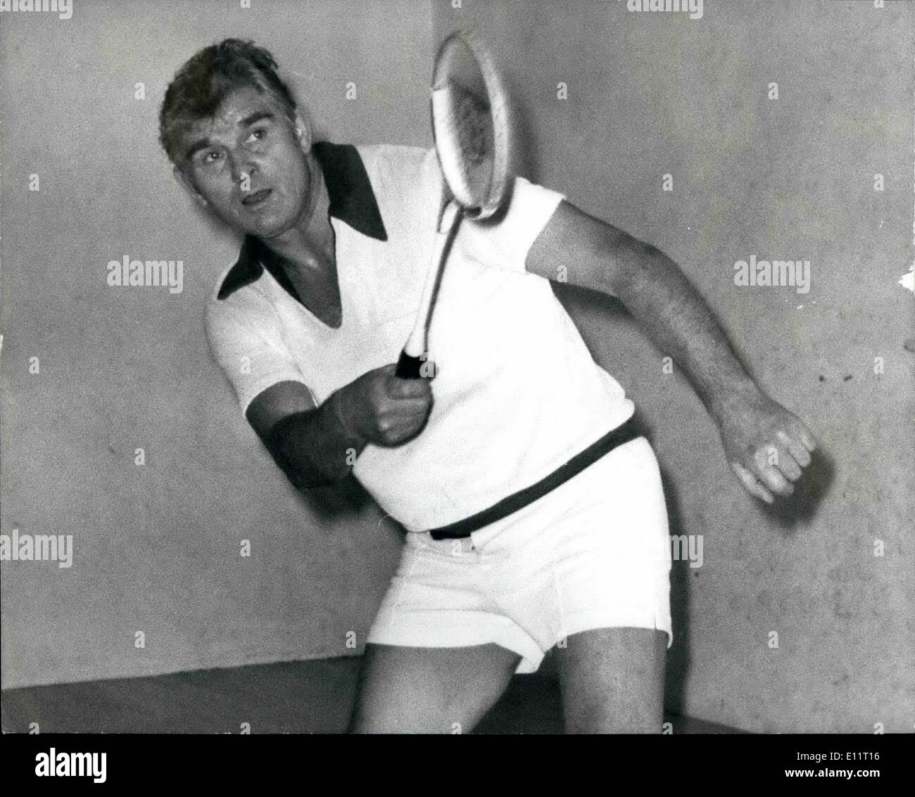 Feb. 02, 1980 - STEEL UNION BOSS BILL KEEPS FIT PLAYING SQUASH MR BILL SIRS, the General Secretary of the Iron and Steel Trades Stock Photo