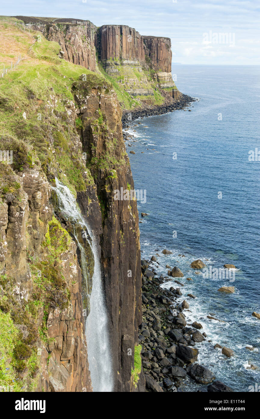 KILT ROCKS AND MEALT WATERFALL ELISHADER ON THE ISLE OF SKYE SCOTLAND ...