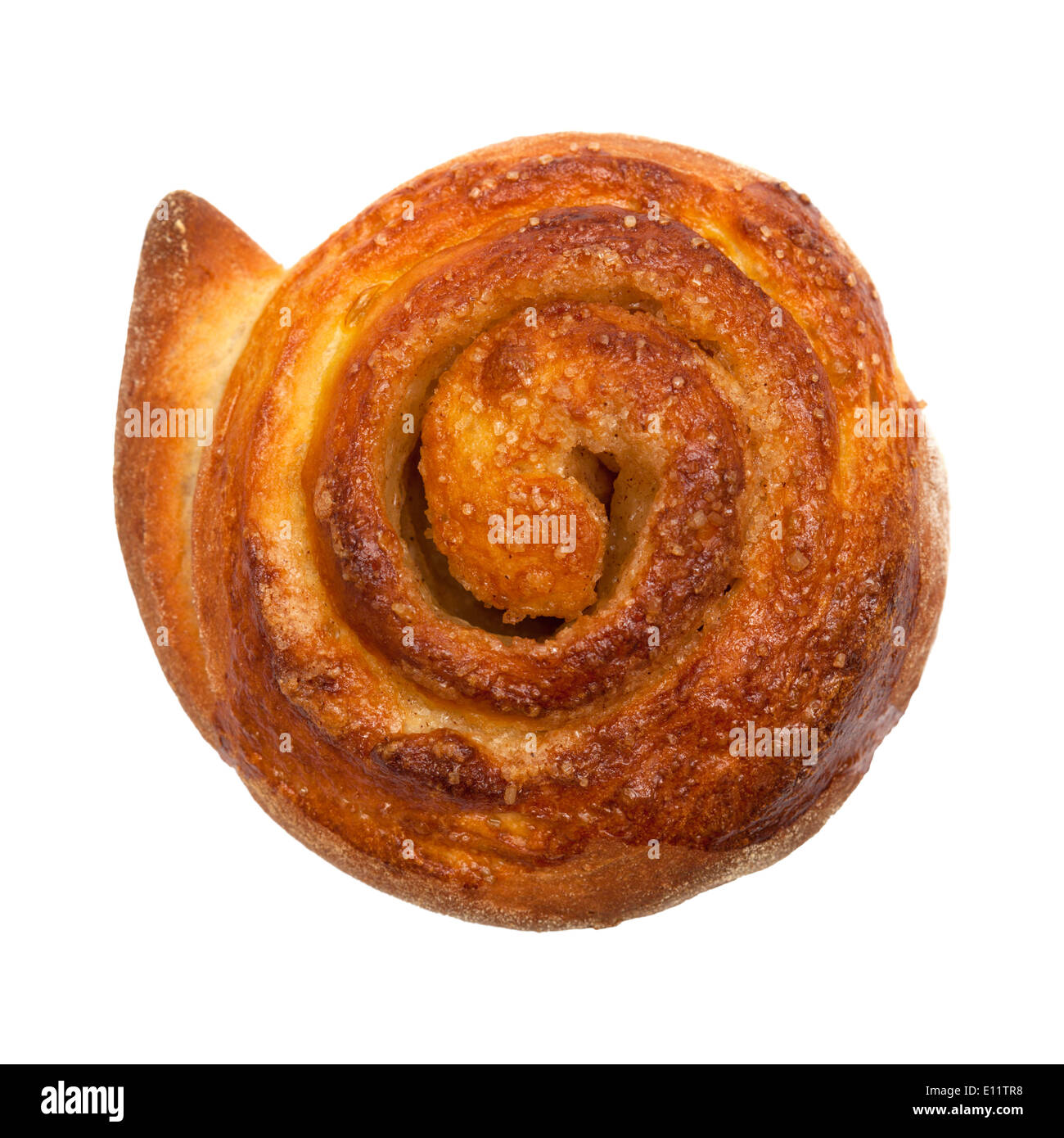 cinnamon bun isolated on white Stock Photo - Alamy