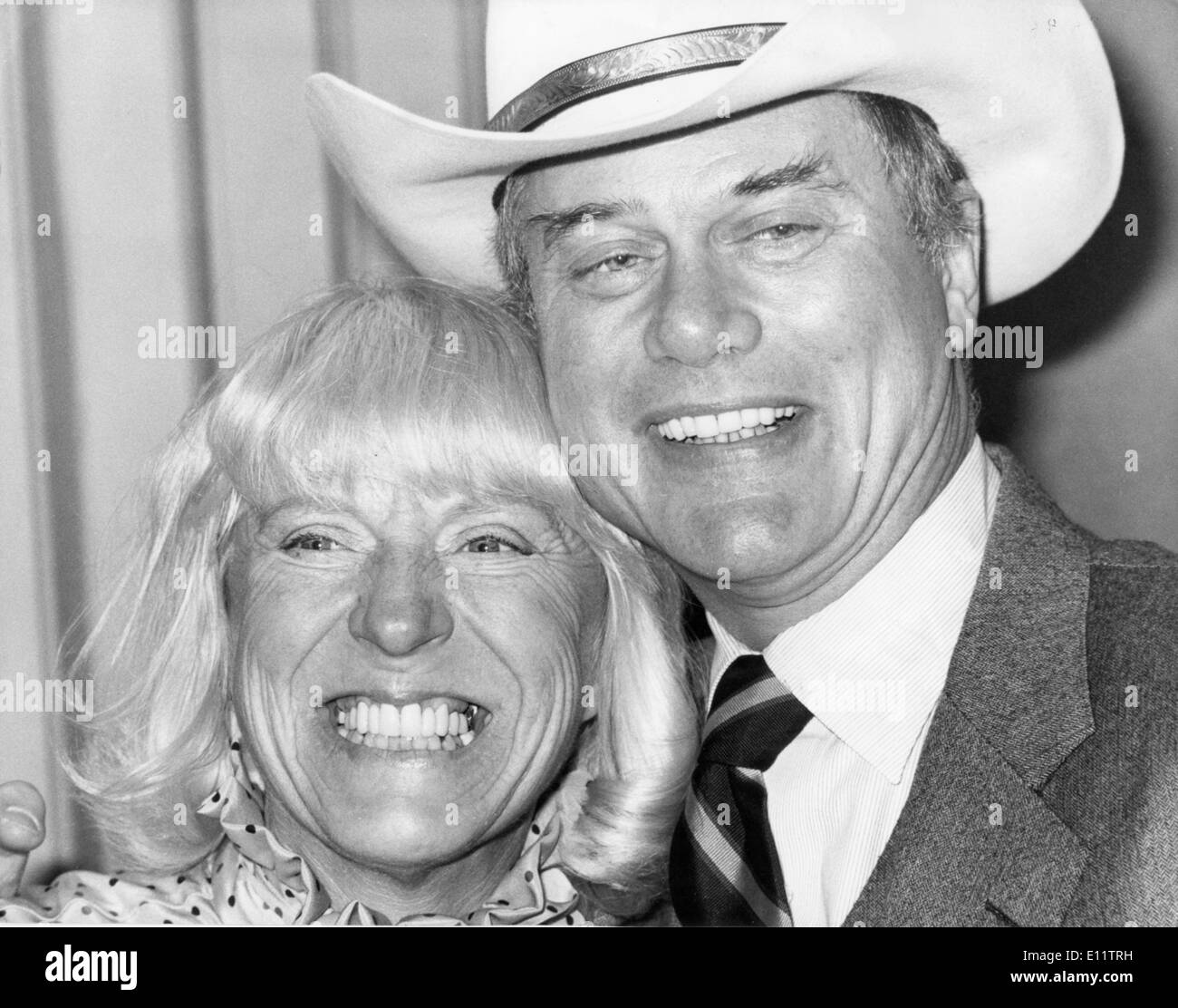 Actor Larry Hagman with wife Maj Axelsson Stock Photo