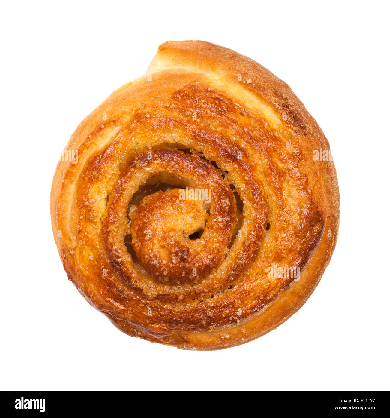 cinnamon bun isolated on white Stock Photo - Alamy