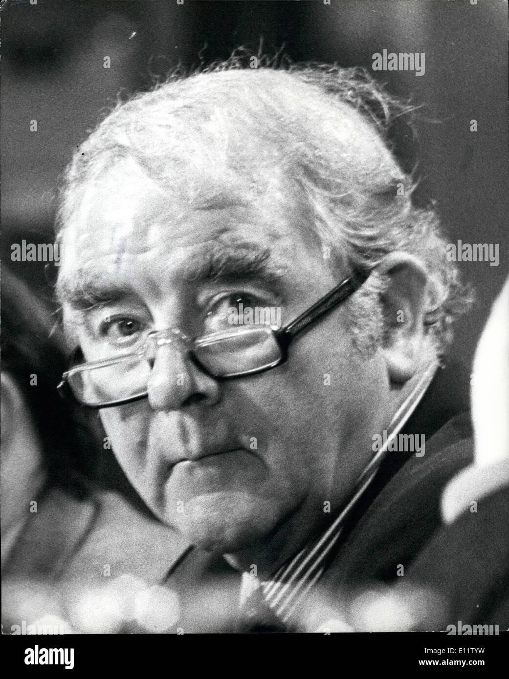 Jul. 07, 1980 - Nation Union Of Mineworkers' Conference At Eastbourne: Photo Shows Mr. Joe Gormley, President of The Num, seen during the conference at Eastbourne yesterday. Stock Photo
