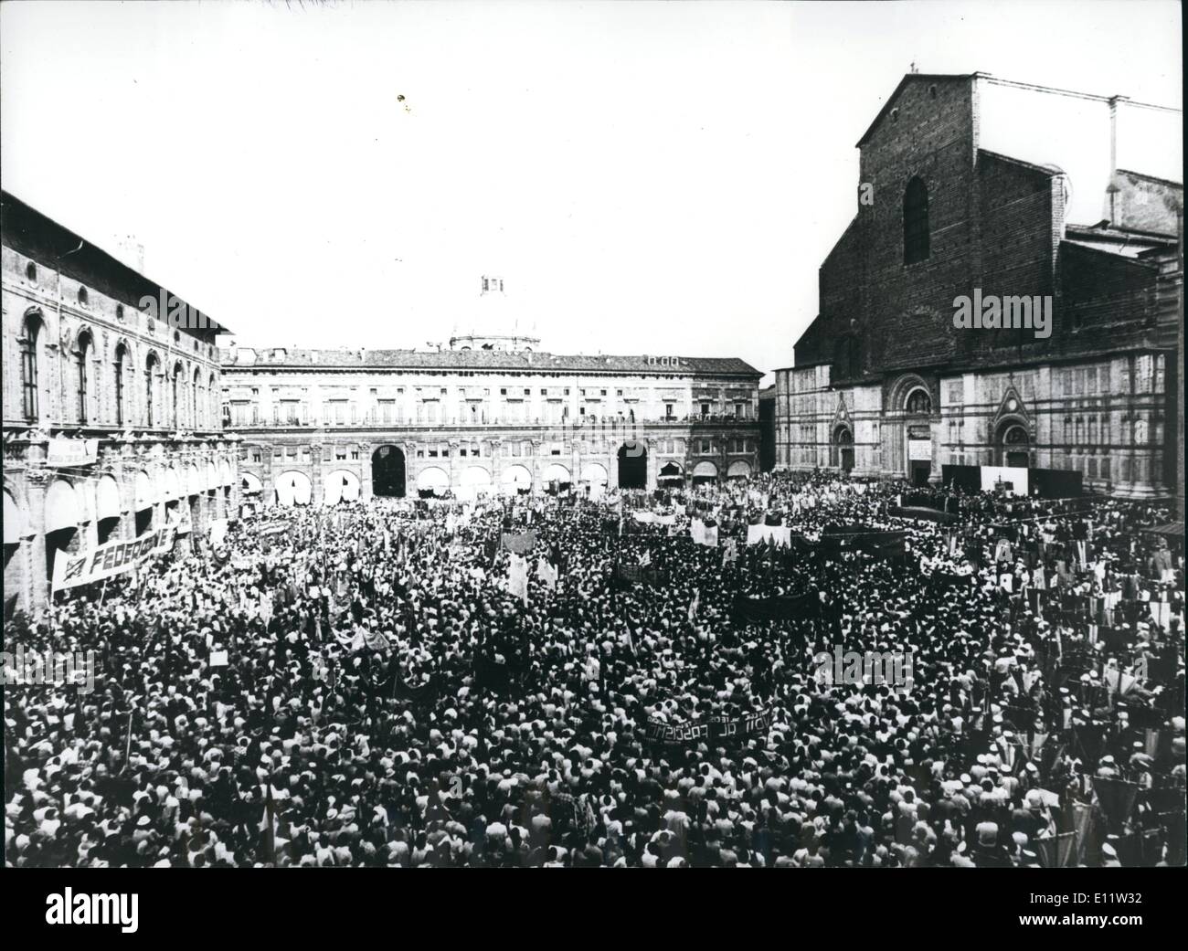 Aug. 08, 1980 Funeral of some of the victims in the Bologna Bomb