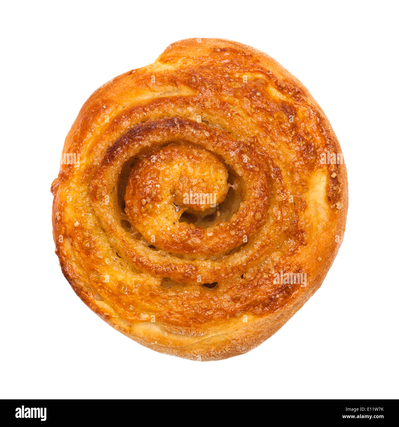 cinnamon bun isolated on white Stock Photo Alamy
