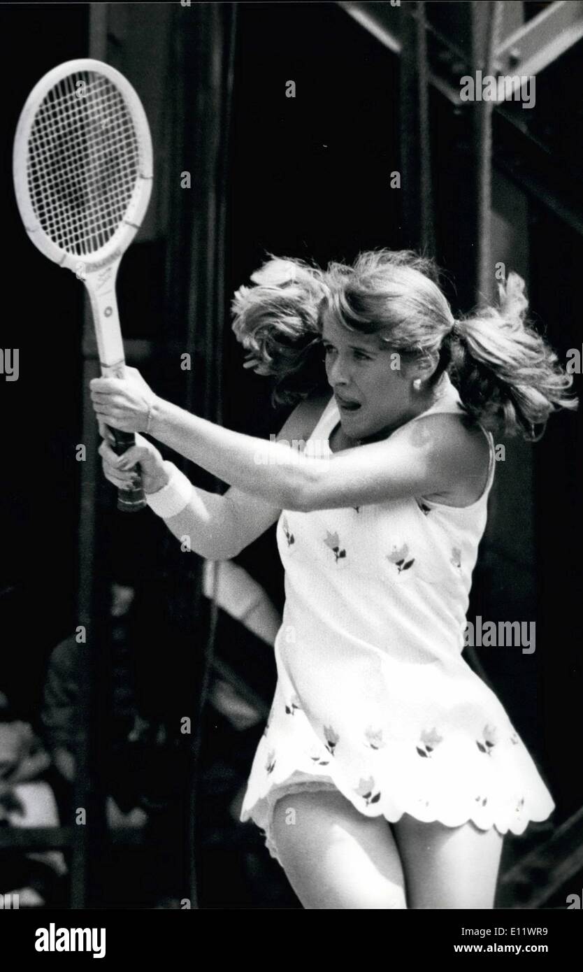 Jun. 06, 1980 Tracy Austin Wins Photo Shows Tracy Austin US seen in action today against her