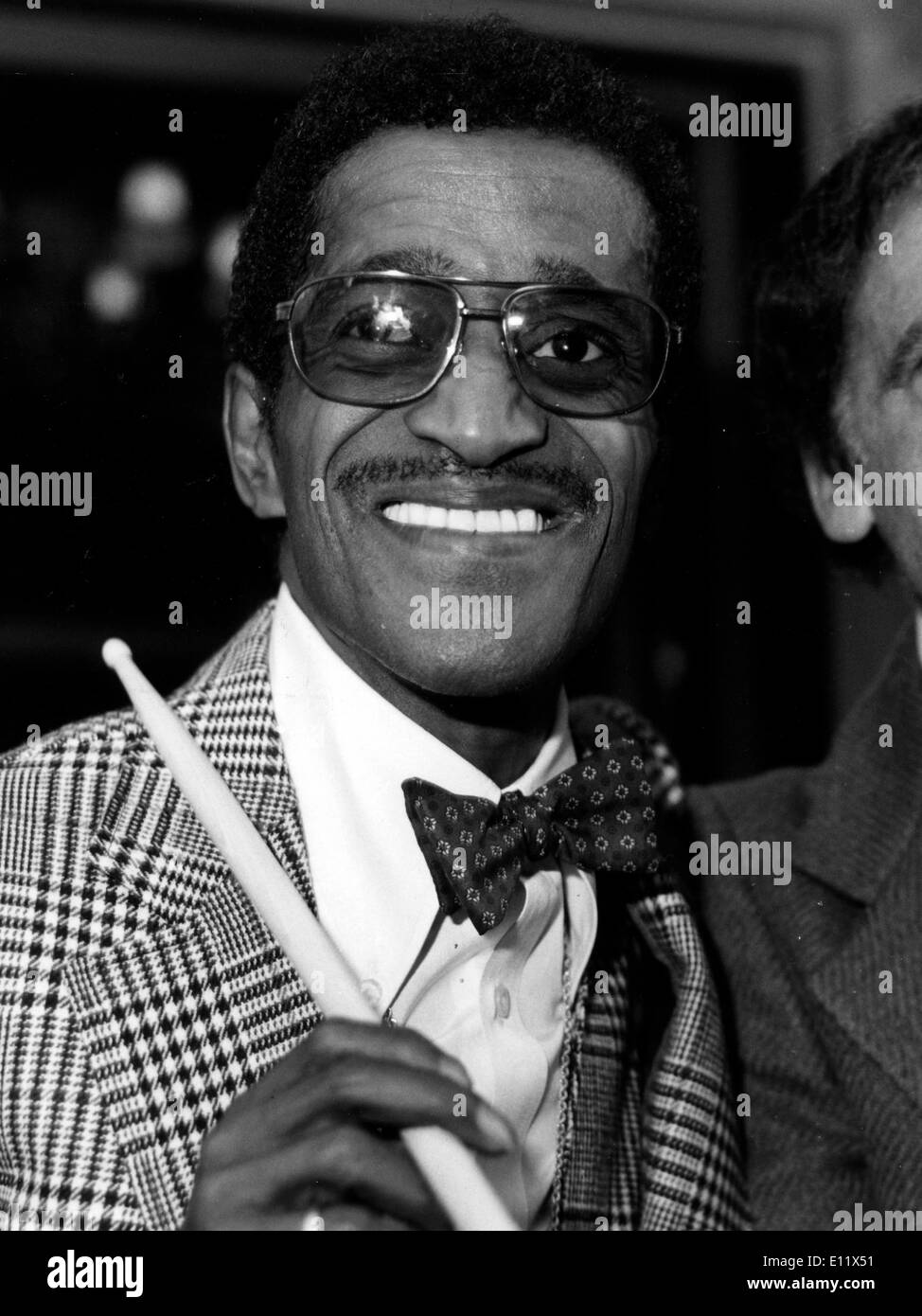 Singer Sammy Davis Jr. with drumstick Stock Photo