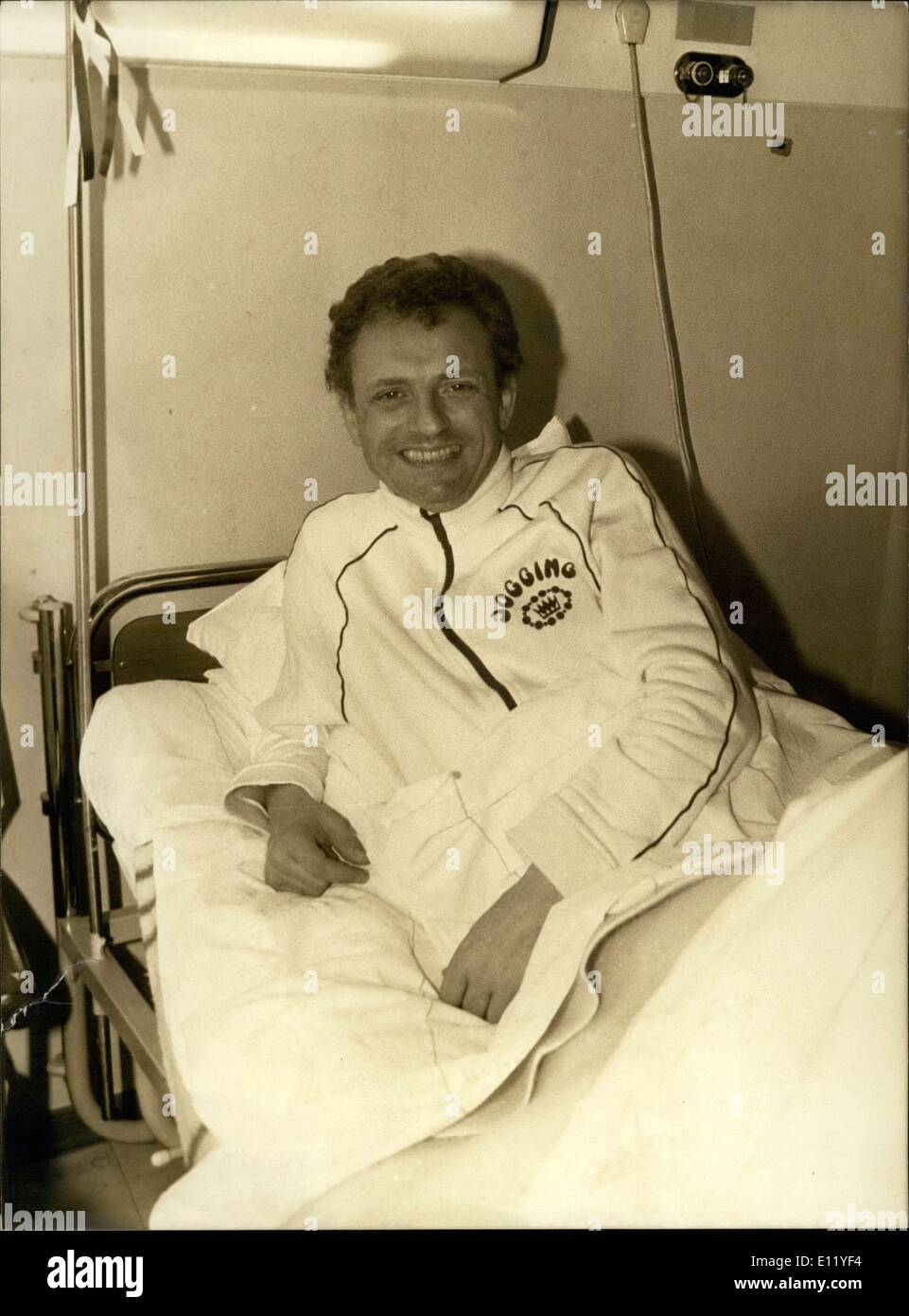 Apr. 03, 1981 - Jacques Martin in the Hospital for Surgery Stock Photo