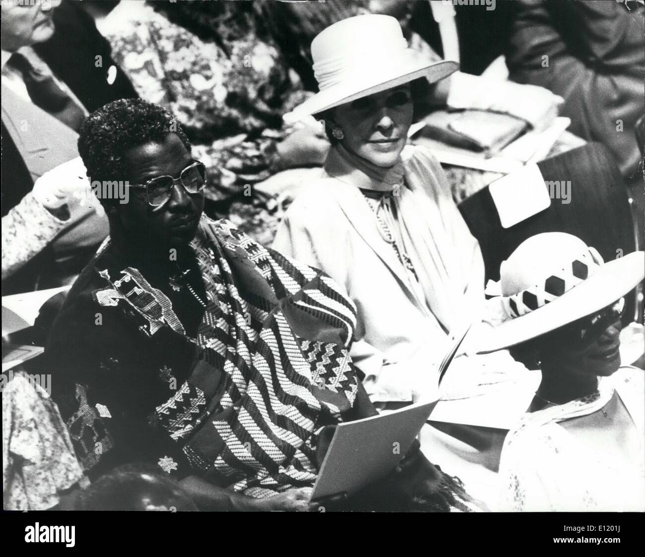 Jul. 07, 1981 - Nancy Regan attends Royal Wedding: The Wife of President Regan, Nancy pictured during the wedding ceremony of Prince Charles and Lady Diana Spencer in St. Paul's Cathedral today. Stock Photo