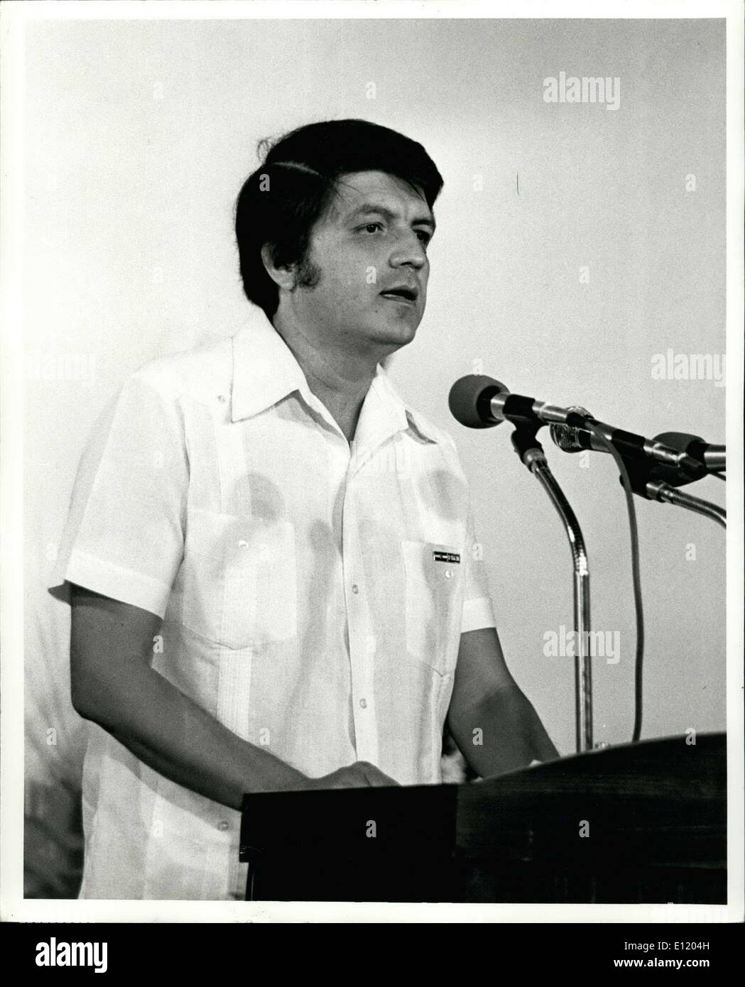 Apr. 28, 1981 - Manaqua, Nicaragua; Sergio Ramirez Member of the Junter of the Government of National reconstruction Nicaragua. Stock Photo