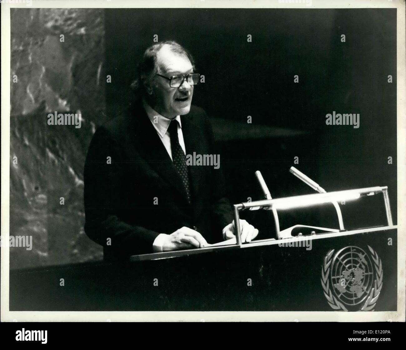 Sep. 09, 1981 - UN General Assembly's Thirty Sixth Regular Session. United Nations, New York, 22 September 1981. The UN General Stock Photo