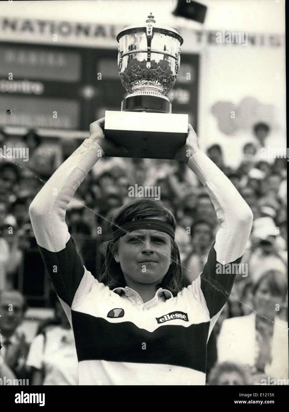 Jun. 09, 1981 Hana Mandlikova Wins French Open & Shows Off Trophy