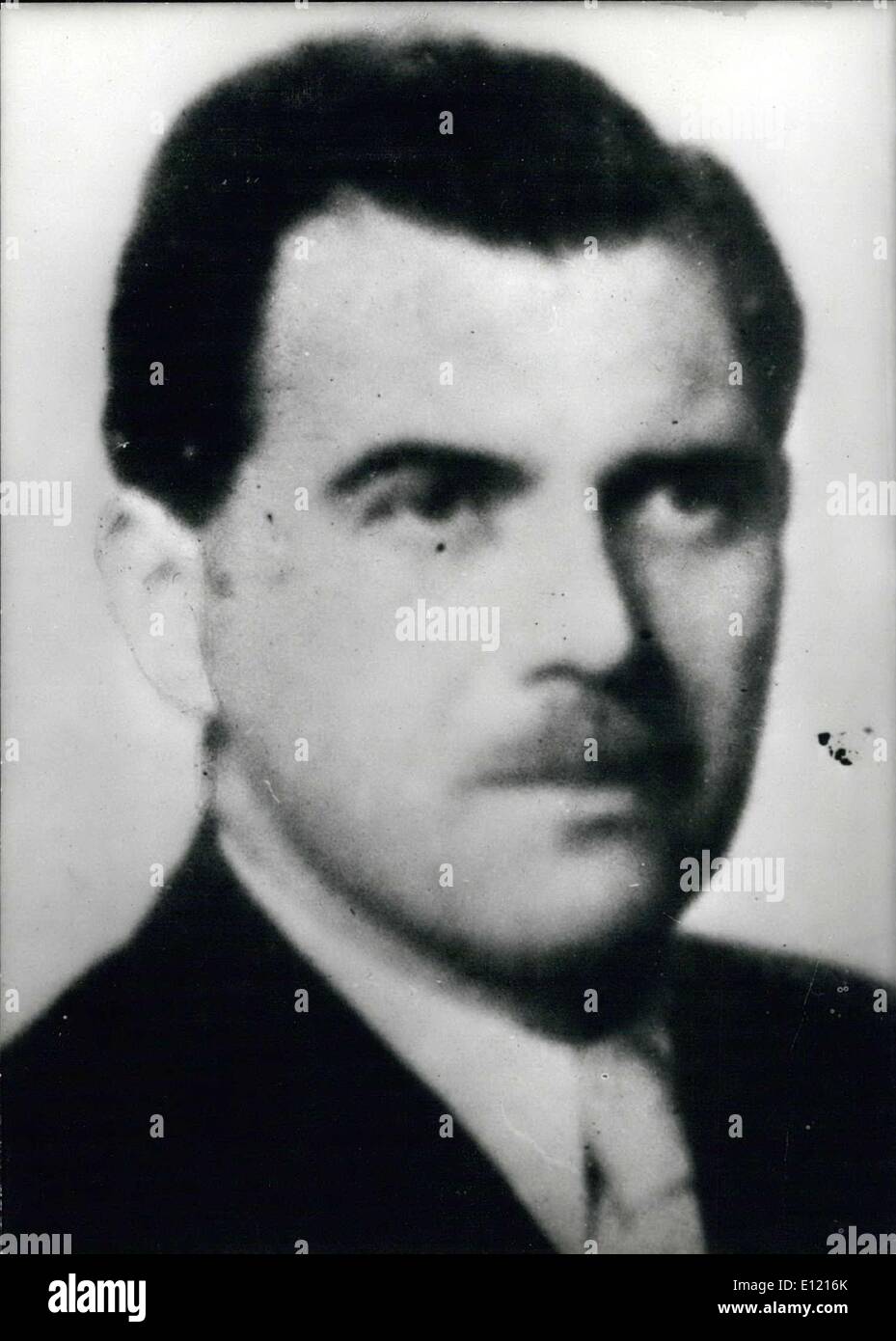 Jun. 16, 1981 - Joseph Mengele was a doctor in one of the Auschwitz concentration camps and was responsible for the deaths of thousands of people. To prove Hitler's theories on inferior races he used prisoners as guinea pigs and inflicted the worst tortures on them. A refugee for 35 years in South America, he might be extradited from Paraguay and sent to Germany. A mandate for his arrest was just sent out by German authorities. Stock Photo