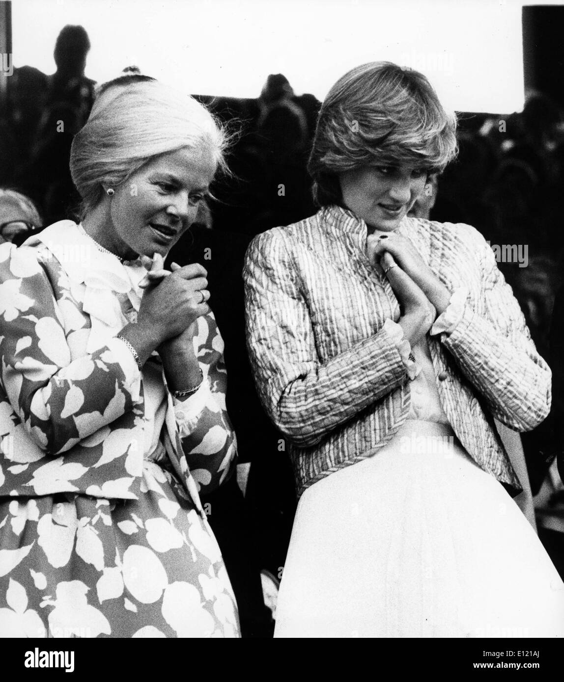 Princess Diana and Duchess of Kent watch tennis Stock Photo