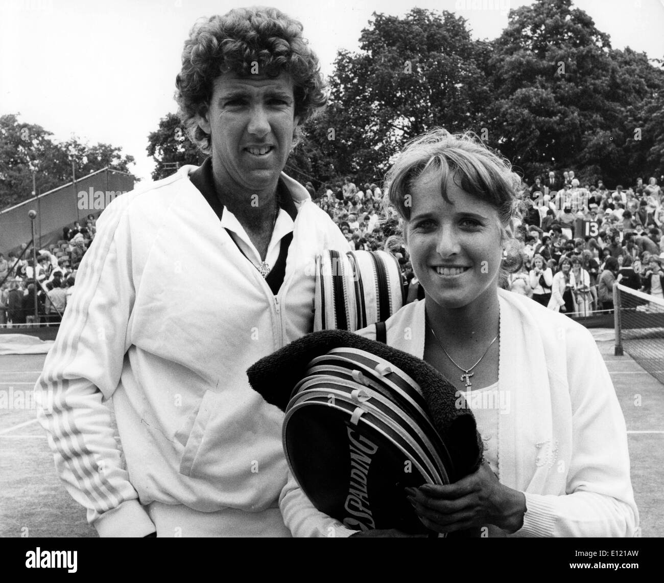 Tennis players John and Tracy Austin Stock Photo - Alamy