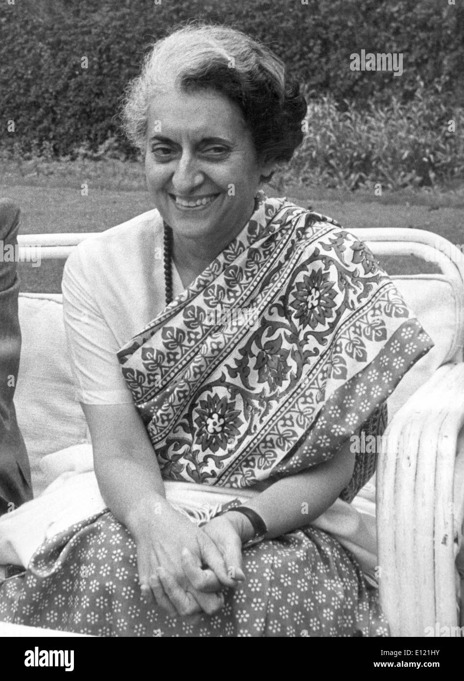 India's first and to date only female prime minister INDIRA GANDHI made strides in modernizing India Stock Photo