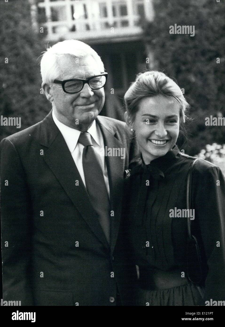 Sep. 15, 1982 - Cary Grant with wife, Barbara Harris Stock Photo