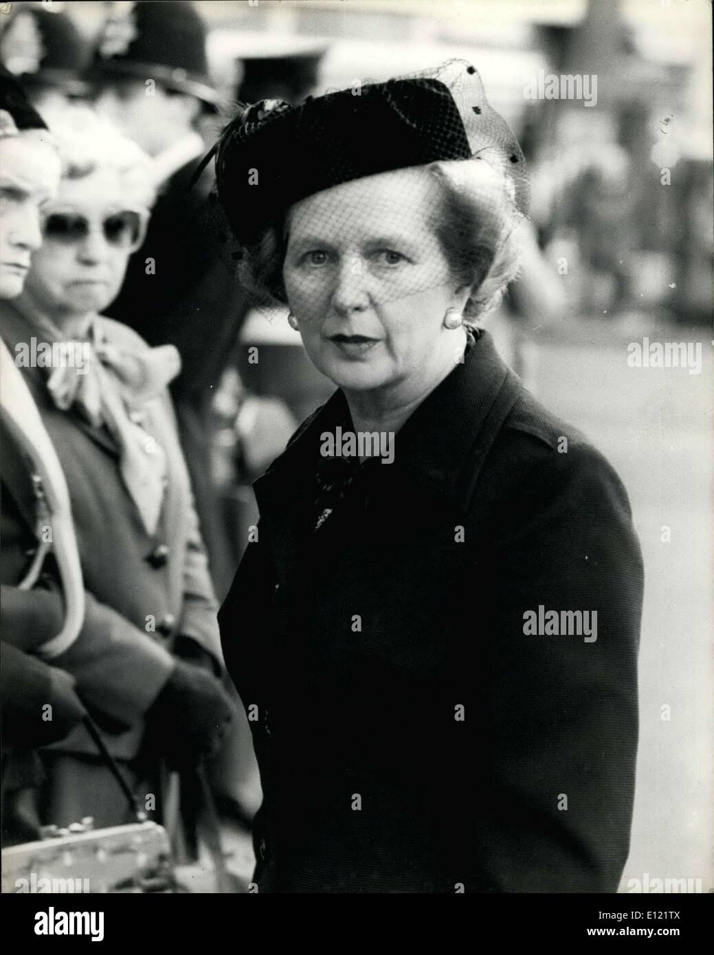 Oct. 27, 1982 - Photo shows Thanksgiving Service For Group Captain Sir Douglas Bader. The Prme Minister Margaret Thatcher At The Rap Church Of St. Clepent Danes In The Strand, Where A Thanksgiving Service For Sir Douglas Bader Was Held. Stock Photo