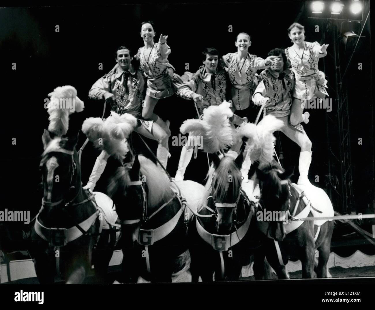 Dec. 12, 1981 - The Gruss Circus put up its tent in the center of the Marais in Paris like the old days. The elegant show makes Stock Photo