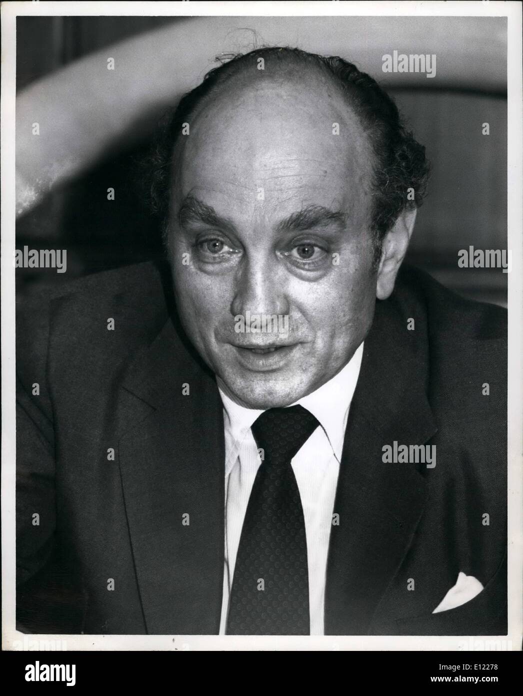 Feb. 02, 1982 - The Pierre Hotel, New York City: Federal Minister Of Economics For The Federal Republic Of Germany, His Excellency Dr. Otto Count Lambsdorff Addressed The Foreign Policy Association Today At The Pierre Hotel In New York City. Photo shows Dr. Otto Count Lambsdorff. Stock Photo