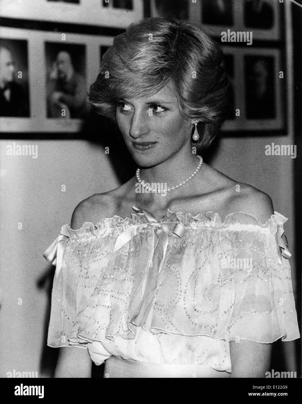 Princess Diana at Royal College of Organists Stock Photo