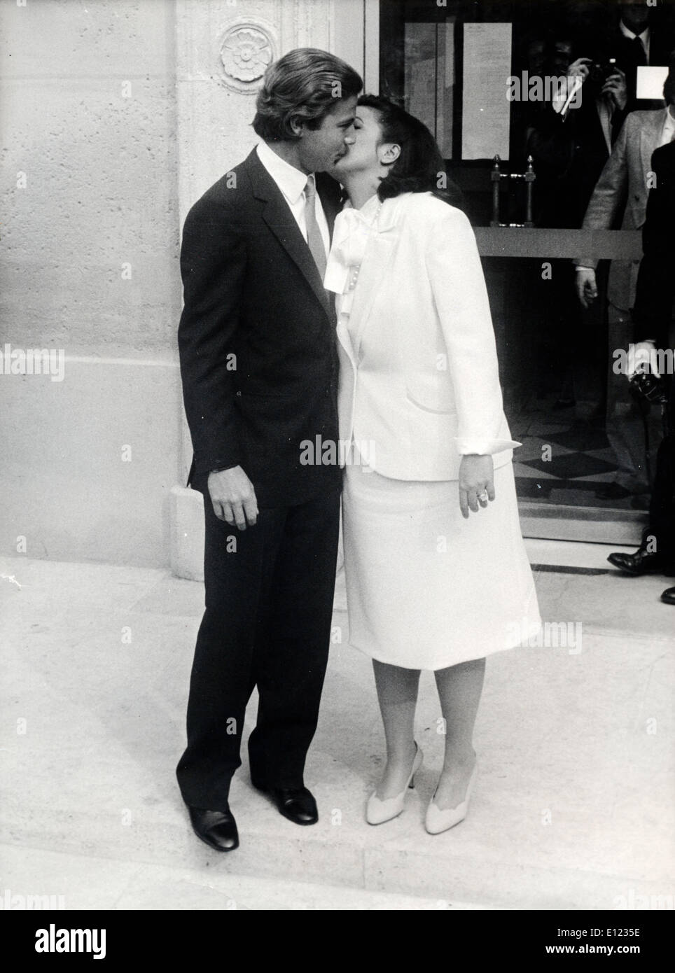 Christina Onassis marries Thierry Roussel Stock Photo