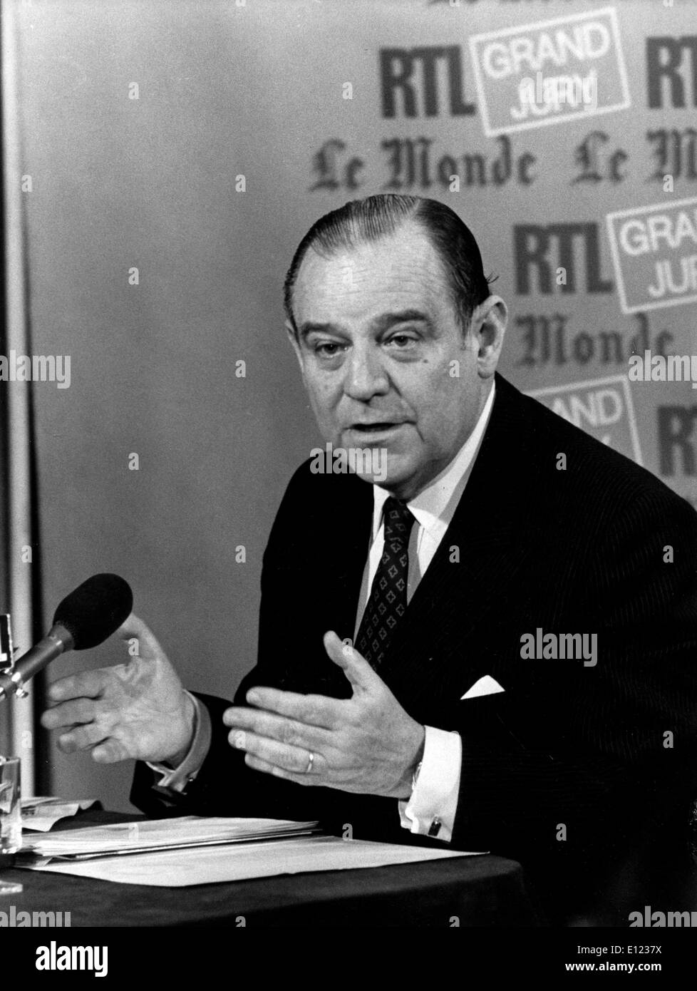 RAYMOND BARRE French Prime Minister Stock Photo Alamy