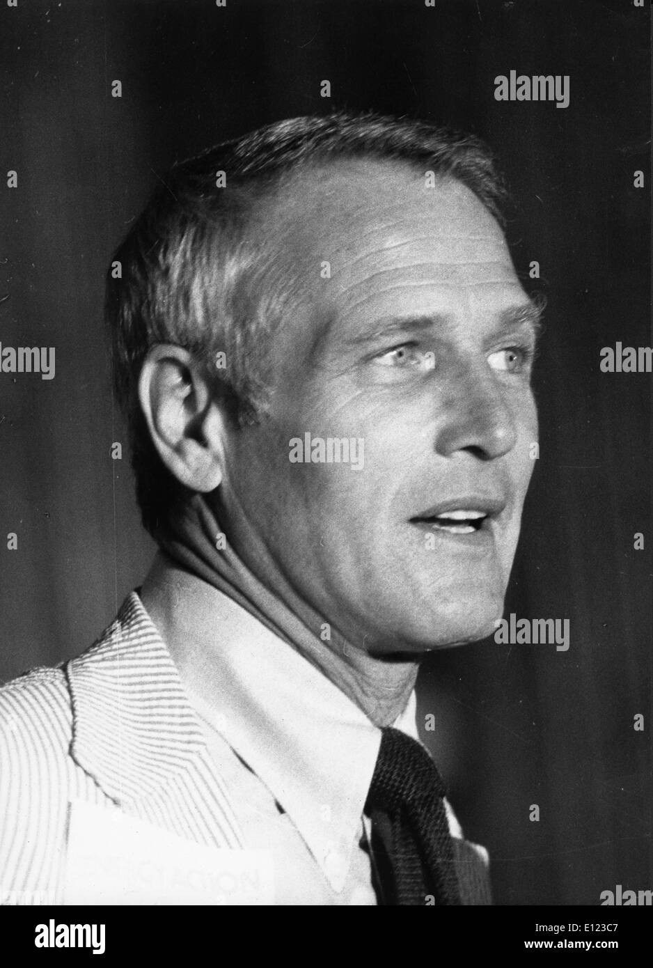 Jan. 01, 1985 - File Photo: circa 1980s, location unknown. Actor PAUL LEONARD NEWMAN (born January 26, 1925) is an Academy Award-winning American actor and film director. He is the founder of Newman's Own. He has donated all of the company's profits and royalties, in excess of $200 million, to thousands of charities. Married twice first Jackie Witte and Joanne Woodward and has four children. Stock Photo