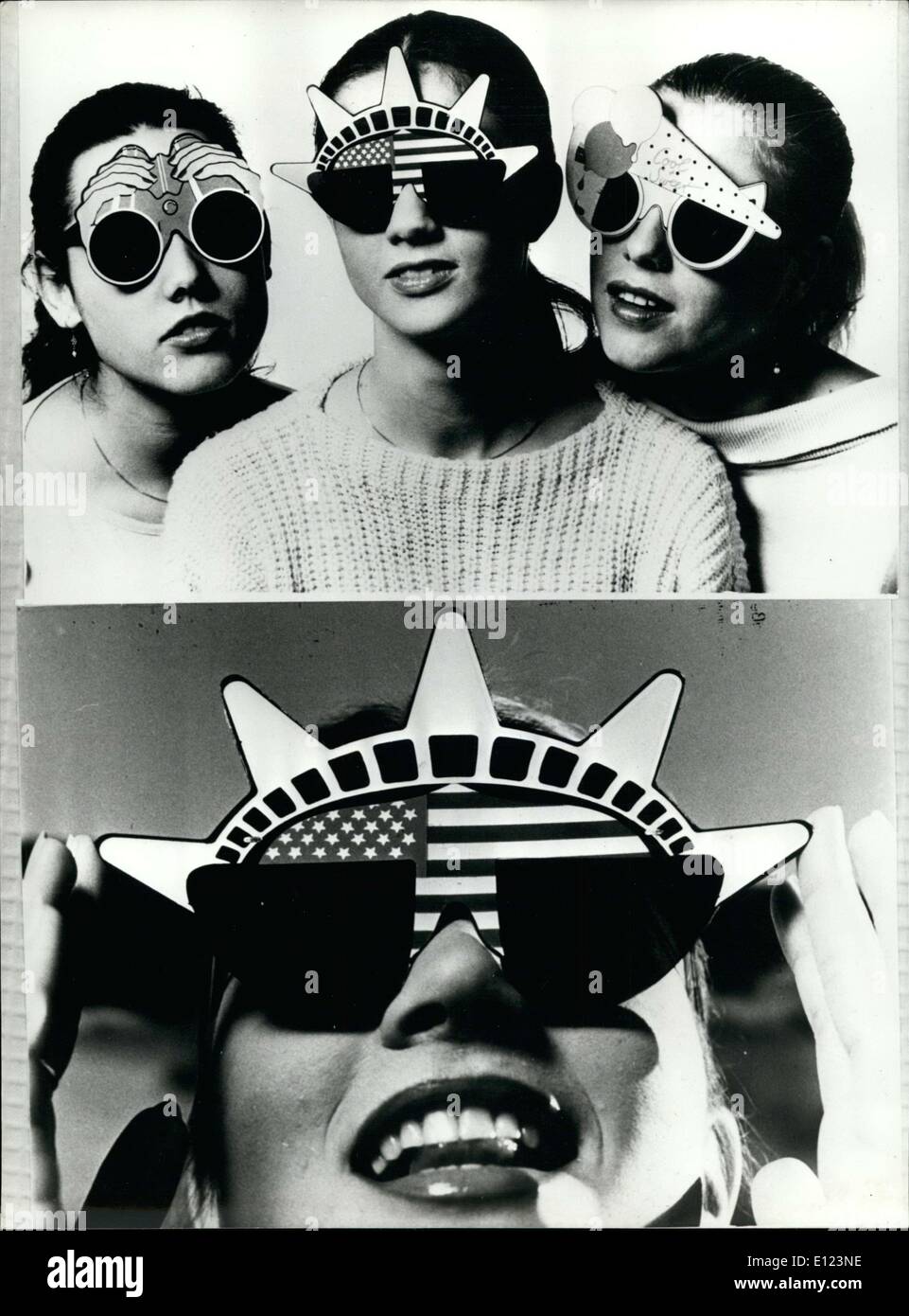 Apr. 18, 1985 - Statue of Liberty, Waffle Cone, and Binocular Sunglasses  Stock Photo - Alamy