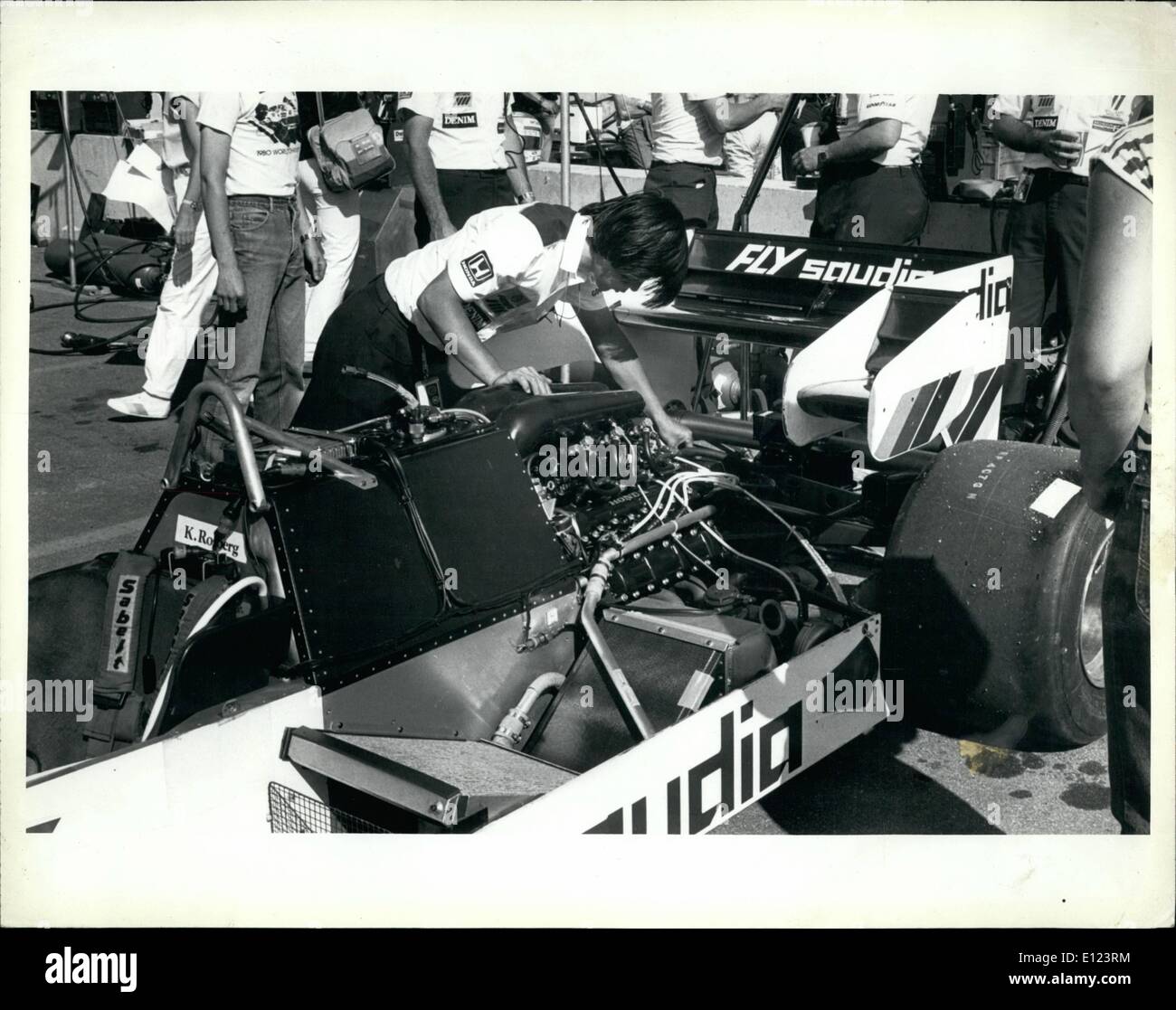 George Pitt Racing Driver Jun. 06, 1984 - Detroit Grand Prix: Member of the pitt crew for the ...