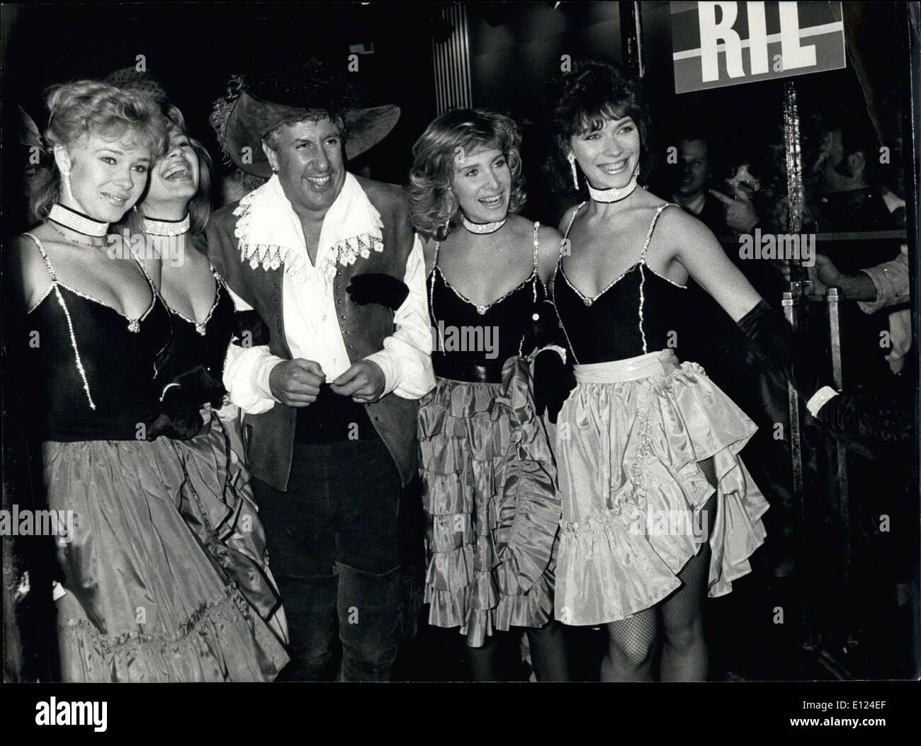 Nov. 08, 1984 - Stephane Collaro and his Coco Girls at the Olympia Stock Photo