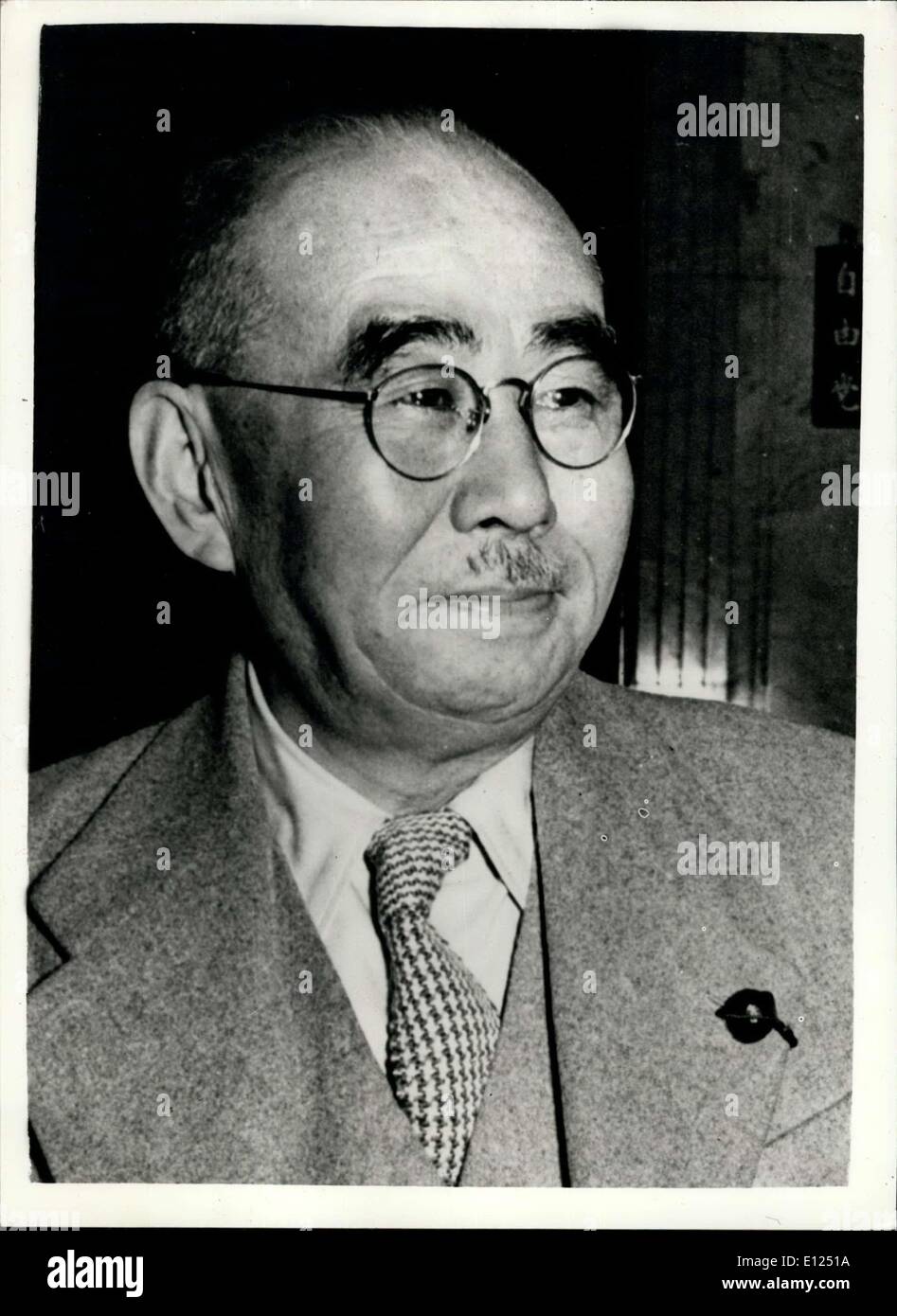 Dec. 20, 1986 - Japan's new Premier.: Photo shows Mr. Tanzan Ishibashi, is pictured after his election as new President of the ruling Literal-Democratic Party, which automatically means the Premiership- at the Party's national convention in Tokyo on Dec. 14. Mr. Ishabashi was International Trade and Industry Minister under the retired Premier Hatoyama. Stock Photo