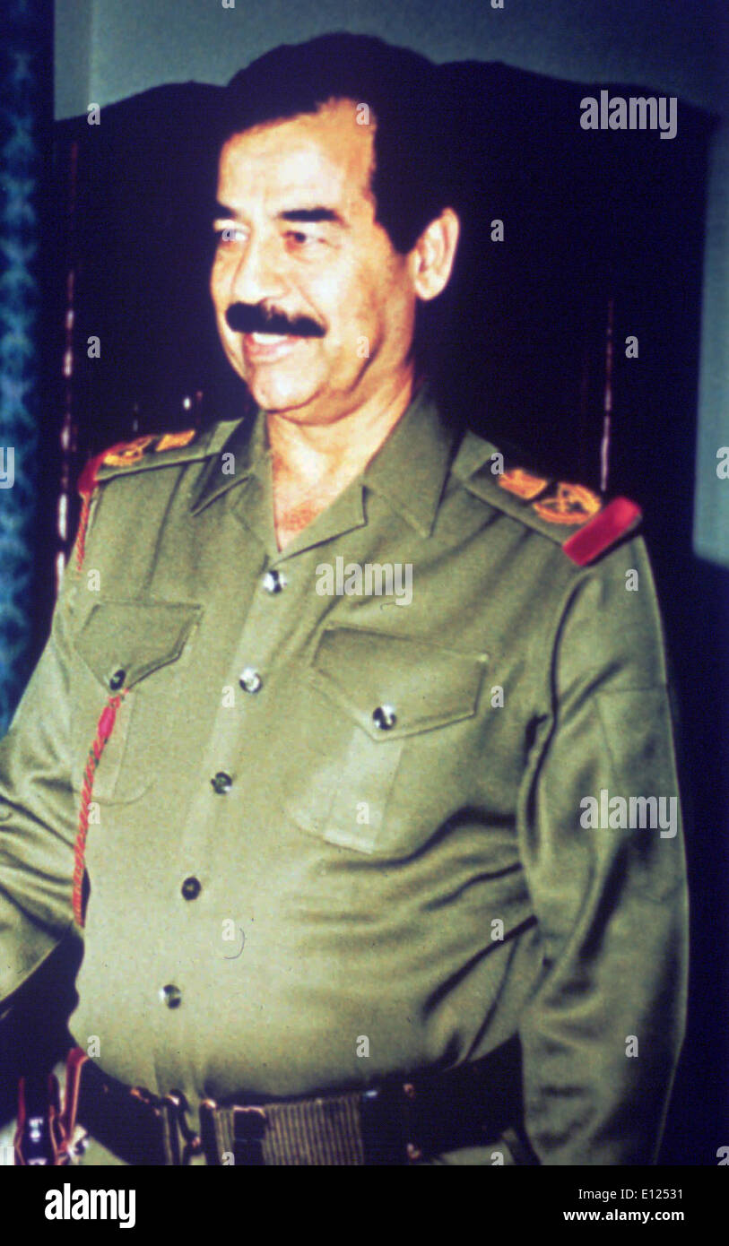 Iraqi Dictator SADDAM HUSSEIN in uniform 1991 Stock Photo - Alamy