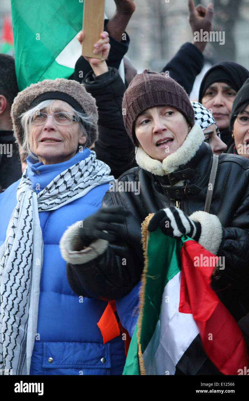 Protest against Israeli occupation in Palestine, Grenoble, Isere, Rhône-Alpes, France. Stock Photo