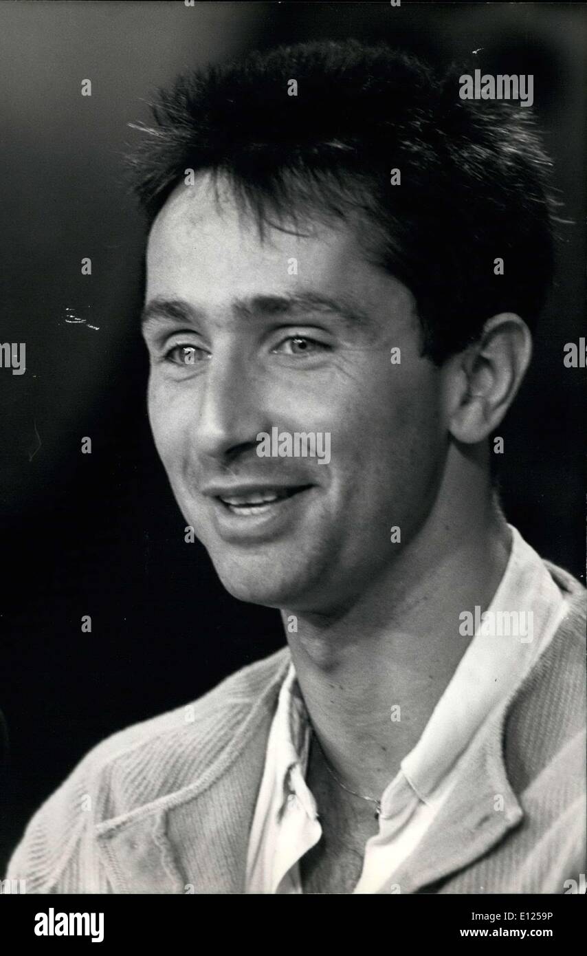 Oct. 09, 1987 - Thierry Lhermitte was the guest this morning at Studio 1. ''The Marriage of the Century,'' directed by Philippe Stock Photo