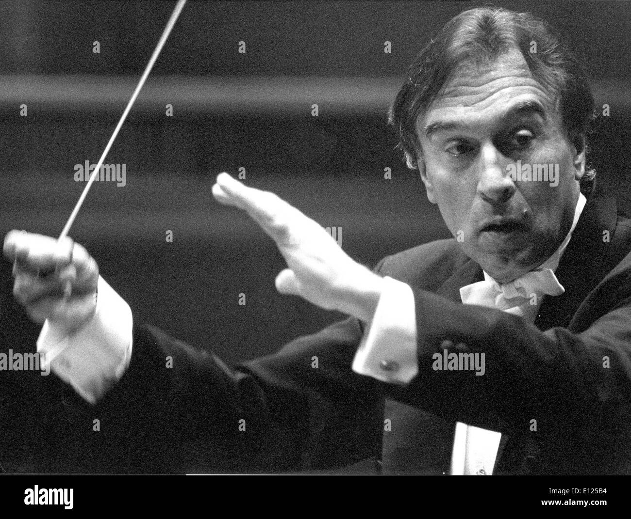 Sep 06, 1991; Lucerne, Switzerland; CLAUDIO ABBADO, conductor of Berliner Philarmonic Orchestra, during a concert at the Kunsthaus Lucerne in Switzerland. (Credit Image: KEYSTONE Pictures USA/ZUMAPRESS.com) Stock Photo